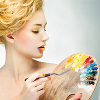 Juego de 5 cuchillos de paleta con 10 pinceles de pintura, FineGood acero inoxidable espátula pintura al óleo metal cuchillo mango de madera y cepillo de pelo de nailon para artistas principiantes - Arteztik
