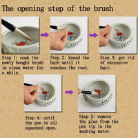 Brocha china para caligrafía, cepillo japonés para escribir pinceles Sumi de gran tamaño chino para caligrafía juego de 10 piezas - Arteztik
