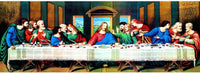 Pintura de diamantes de la última cena – PigBoss 5D DIY pintura de diamantes por números Rhinestone Religión pintura de regalo decoración del hogar (31.5 x 11.8 pulgadas) - Arteztik
