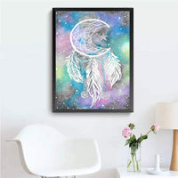 Kit de pintura de diamante 5D para adultos y niños, redondo, perforación completa, para decoración de pared del hogar (11.4 x 15.7 in) - Arteztik
