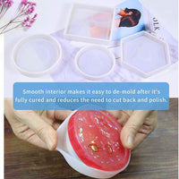 Kitcheblest - Juego de 3 moldes para posavasos de silicona para fundición de resina, para decoración del hogar, posavasos con pegamento para gota y herramienta de molienda para manualidades - Arteztik
