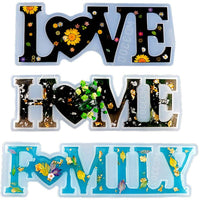 Thanksky - Moldes de resina de cristal, diseño único con letras de cristal, para decoración de interiores, decoración del hogar, arte de pared, para colgar en la pared (mezcla) - Arteztik
