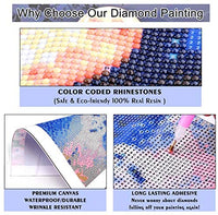 XPCARE Juego de pintura de diamante, redondo completo taladro DIY 5D pintura de diamante por número Kits Luna para decoración de pared hogar adultos y niños 12.0 x 12.0 in, HC-502 - Arteztik
