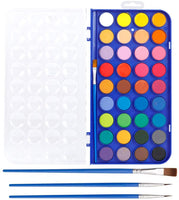 Juego de 36 sartenes de acuarela, juego de pintura de acuarela con 4 pinceles, fácil de mezclar colores, perfecto para niños y adultos - Arteztik
