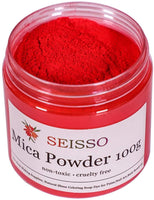 SEISSO Lake Blue Mica Powder, 50g/1.8oz Bottled Powder Pigments Colorful Natural Epoxy Resin Dye for Slime, Candle Soap Making, Bath Bomb Dyes, Cosmetic, DIY Crafts, Nail Arts - Arteztik

