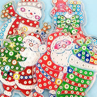 Cieovo - 8 llaveros de Navidad con diamantes de imitación, diseño 5D - Arteztik
