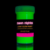 Juego de pinturas acrílicas 2 en 1 que brillan en la oscuridad por neon nights – brilla en la oscuridad y bajo la luz ultravioleta – Juego de 8 pinturas de neón autoluminosas para Halloween – Calidad premium alemana – fosforescente - Arteztik
