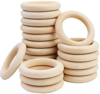 SKPPC 36 anillos de madera naturales sin terminar con círculo de madera para anillos de cortina de bricolaje, joyería colgante y fabricación artesanal, 2.4 in - Arteztik

