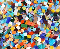 Lanyani 1050 piezas de azulejos de mosaico de vidrio de formas mixtas para manualidades, piezas de vidrieras coloridas para proyectos de mosaico - Arteztik

