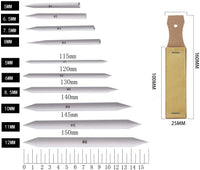Meikeer - 10 piezas de mezcla de tachuelas y tortillones de papel con 1 sacapuntas de papel de lija, puntero para estudiantes, artistas, herramientas de dibujo de carbón - Arteztik
