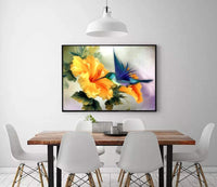 MXJSUA - Kit de pintura de diamante 5D con diamantes de imitación para decoración de pared del hogar, 12.0 x 16.0 in, diseño de colibrí - Arteztik
