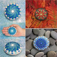 Juego de 35 herramientas de pintura con diseño de mandala, incluye plantillas, plantillas, mandala, plantilla, lápiz capacitivo para pintar rocas, mandella, arte y dibujo. - Arteztik
