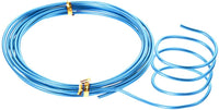 Uxcell - Alambre de aluminio (8.2 ft, 0.098 in de diámetro), color azul cielo - Arteztik
