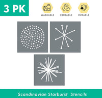 Plantillas con diseño de I Like That Lamp Nordic Themed Stencils – Easy DIY decoración de pared para hacer plantillas de letreros, Nórdico Grande, 3 paquete de - Arteztik
