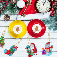 Cieovo - 8 llaveros de Navidad con diamantes de imitación, diseño 5D - Arteztik
