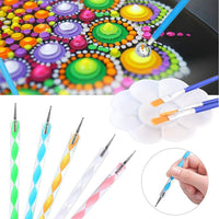 Juego de 25 herramientas para puntear mandalas, lápiz punteado, herramientas de pintura, pinceles de mandala, kit de estarcillas con una bolsa de almacenamiento impermeable para rocas, pintura de uñas, punteo arte dibujo, colorear - Arteztik
