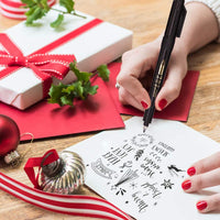 Rotuladores para escribir a mano, pinceles para caligrafía, tinta negra, recargables, 4 tamaños (6 unidades) para principiantes, escritura, bocetos, dibujo, dibujos animados, ilustración de acuarela, álbumes de recortes - Arteztik
