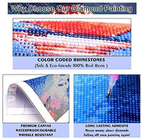 XPCARE Kit de pintura de diamantes, redondo, broca completa, kit de pintura de diamantes 5D por número, para decoración de pared del hogar, adultos y niños, 12 x 12 pulgadas, luna - Arteztik
