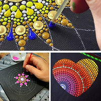 PASISIBICK 10 piezas de cartón redondo negro mandala papel kraft DIY cartones para artista pintor - Arteztik
