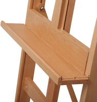MEEDEN - Caballete de madera de haya maciza mediana con marco en H para estudio de trabajo mediano, caballete ajustable para pintura de piso, soporte para lienzos de hasta 48 pulgadas - Arteztik
