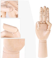 greatstar 12" mano de maniquí, mano izquierda/derecha Flexible de madera para oficina en casa computadora articulaciones niños juguetes de los niños regalo para Dibujo, dibujo, pintura etc. - Arteztik
