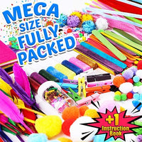 FunzBo Arts and Crafts Supplies for Kids - Craft Art Supply Kit for Toddlers Age 4 5 6 7 8 9 - All in One D.I.Y. Crafting Collage Arts Set for Kids (X-Large) - Arteztik

