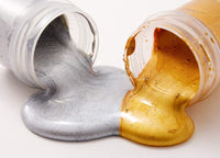 Juego de pinturas acrílicas metálicas Premium por individuall, 8 pinturas metálicas de grado profesional, suministros de arte fabricados en Alemania, juego de pintura acrílica con efecto metálico, pintura sobre lienzo y cualquier superficie - Arteztik
