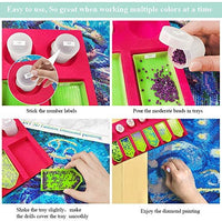 Bandeja organizadora de accesorios de pintura de diamante para adultos, soporte para múltiples botes para bandejas de contenedores de tarros, kit de herramientas de pintura de diamante multilote ideal para regalo para manualidades - Arteztik
