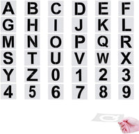 Plantillas de letras reutilizables de plástico para letras y números, 36 plantillas de alfabeto para decoración del hogar, proyectos de bricolaje y manualidades (5.0 in) - Arteztik
