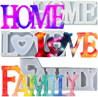 Thanksky - Moldes de resina de cristal, diseño único con letras de cristal, para decoración de interiores, decoración del hogar, arte de pared, para colgar en la pared (mezcla) - Arteztik
