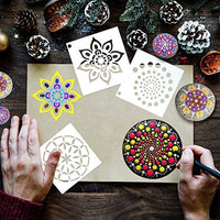 Juego de 56 plantillas de mandala para pintar y dibujar en madera de roca - Arteztik
