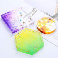 Weirui 4 piezas DIY posavasos silicona molde resina moldeo moldes para DIY decoración del hogar molde inferior soporte para fundición - Arteztik
