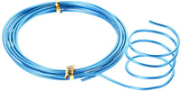 Uxcell - Alambre de aluminio (8.2 ft, 0.098 in de diámetro), color azul cielo - Arteztik
