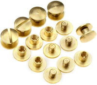 10pcs 6 x 4,5 mm Cabeza Plana Cinturón de piel de tornillo Craft – Remaches latón sólido Stud - Arteztik
