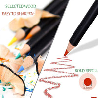 Juego de lápices de 72 colores con estuche con cremallera, lápiz numerado con núcleo suave premium, perfecto para artistas adultos principiantes dibujo artes, bocetos, sombreado, libros de colorear y suministros de arte - Arteztik
