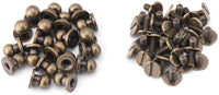 Sheens 20 piezas 0.315 x 0.236 in color bronce remaches de cobre botón de la cabeza de la bola botón botón de la correa de tope para bricolaje de cuero Craft cinturón bolso de mano - Arteztik
