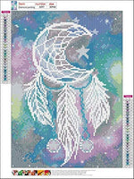 Kit de pintura de diamante 5D para adultos y niños, redondo, perforación completa, para decoración de pared del hogar (11.4 x 15.7 in) - Arteztik
