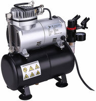 Aerógrafo compresor OPHIR 110V Pro, con tanque de aire 0.2 mm 0.3 mm 0.8 mm cepillo para polvo y juego de limpieza, para pasatiempos, aerógrafo para tatuajes, pintura sobre el cuerpo - Arteztik

