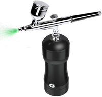 COSSCCI Upgraded Airbrush Kit, Portable Auto Mini Air Brush Gun with Compressor Kit Quiet Air Brush Painting Kits for Cake Decorating Makeup Art Nail Model Painting Tattoo Manicure (Black) - Arteztik
