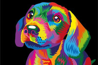 Ifymei - Pintura por números para niños y adultos y principiantes, kit de regalo de pintura en lienzo para bricolaje, 16.0 x 20.0 in, colorido perro lindo - Arteztik
