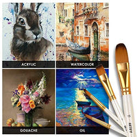 Artify - Juego de 15 pinceles para pintura acrílica de acuarela, incluye estuche de transporte con paleta y 2 esponjas - Arteztik
