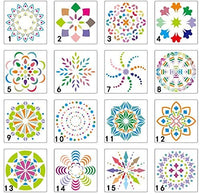 Juego de 56 plantillas de mandala para pintar y dibujar en madera de roca - Arteztik
