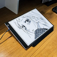 A4 ultra delgado portátil LED caja de luz Tracer USB cable de alimentación regulable brillo LED Artcraft Tracing Light Pad para artistas dibujo dibujo dibujo animación Stencilling X-rayViewing - Arteztik
