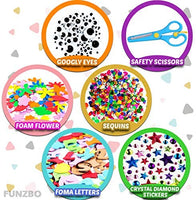 FunzBo Arts and Crafts Supplies for Kids - Craft Art Supply Kit for Toddlers Age 4 5 6 7 8 9 - All in One D.I.Y. Crafting Collage Arts Set for Kids (X-Large) - Arteztik

