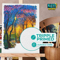 KEFF Creations - Juego de 32 paneles de pintura para lienzo para pintura, 5 x 7, 8 x 10, 3.5 x 4.7 in, 4.3 x 5.5 in, lienzo de algodón blanco para pinturas acrílicas, aceite, gouache, tempera. - Arteztik
