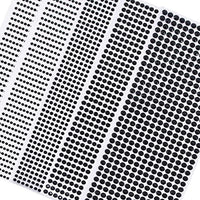4098 pegatinas de diamantes de imitación, 5 hojas de 3/4/5/0.236 in, autoadhesivas, color negro, para manualidades, cuerpo, maquillaje de uñas, festival, carnaval (color negro mixto) - Arteztik
