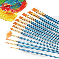Juego de 12 pinceles de pintura Atmoko con 2 paletas para acuarela, acrílico y pinturas al óleo, perfecto para pintar lienzos, cerámica, arcilla, madera y modelos, gran regalo para niños, artistas - Arteztik
