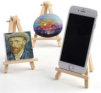 LinaLife - Caballete de madera, 10 unidades, 5.0 in, para artistas, caballete, triángulo, tarjetas, fotos, bodas, tarjetas de negocios, pintura, manualidades, dibujo, teléfono, fiestas, celebraciones - Arteztik
