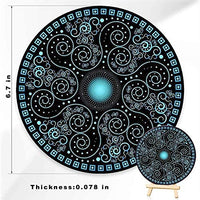 PASISIBICK 10 piezas de cartón redondo negro mandala papel kraft DIY cartones para artista pintor - Arteztik
