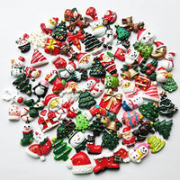 Mosheng - 20 piezas de resina para árbol de Navidad, parte trasera plana, para manualidades, álbumes de recortes - Arteztik

